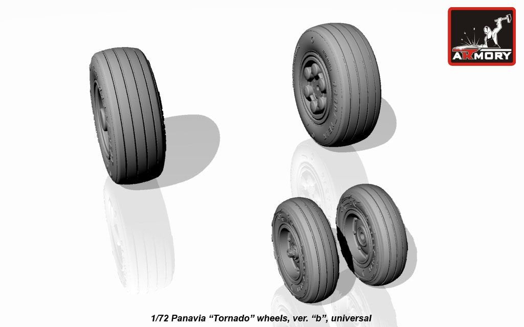Armory Models AW72501b Panavia Tornado wheels, w/ tyres type “b” (GY) 1/72 – zdjęcie 5