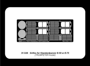 Aber 35G26 Grilles for german tank Standardpanzer E-75 or E-50 1/35 – zdjęcie 7