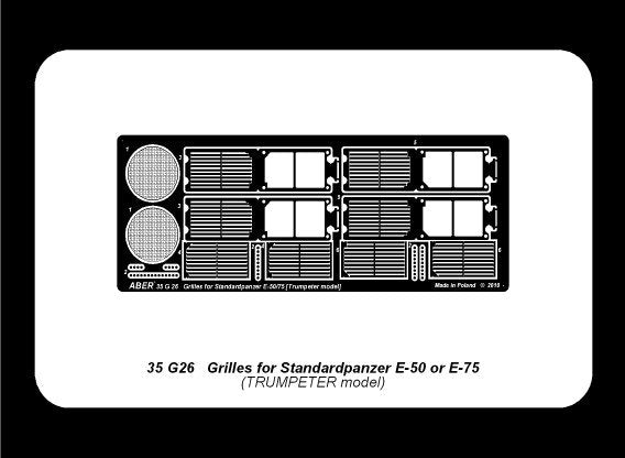 Aber 35G26 Grilles for german tank Standardpanzer E-75 or E-50 1/35 – zdjęcie 7