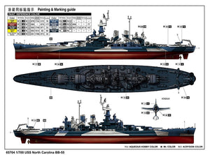 I Love Kit 65704 Top Grade North Carolina BB-55 1/700 – zdjęcie 4