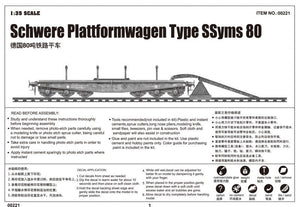 Trumpeter 00221 Schwere Plattformwagen Type SSyms 80 1/35 – image 2
