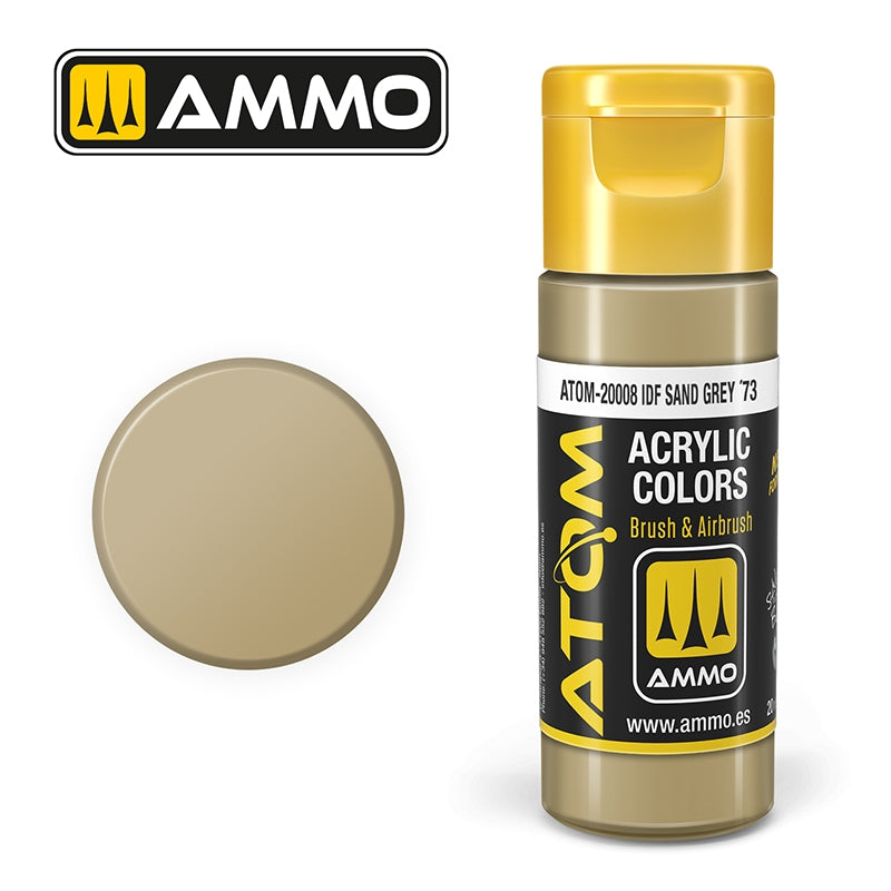 AMMO of Mig Jimenez 20008 ATOM COLOR IDF Sand Gray 73 20ml