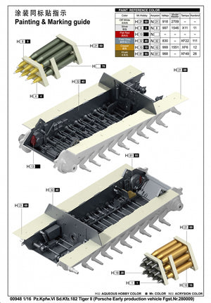 Trumpeter 00948 German Tiger II Heavy Tank - Porsche Turret Early Production 1/16 – zdjęcie 3