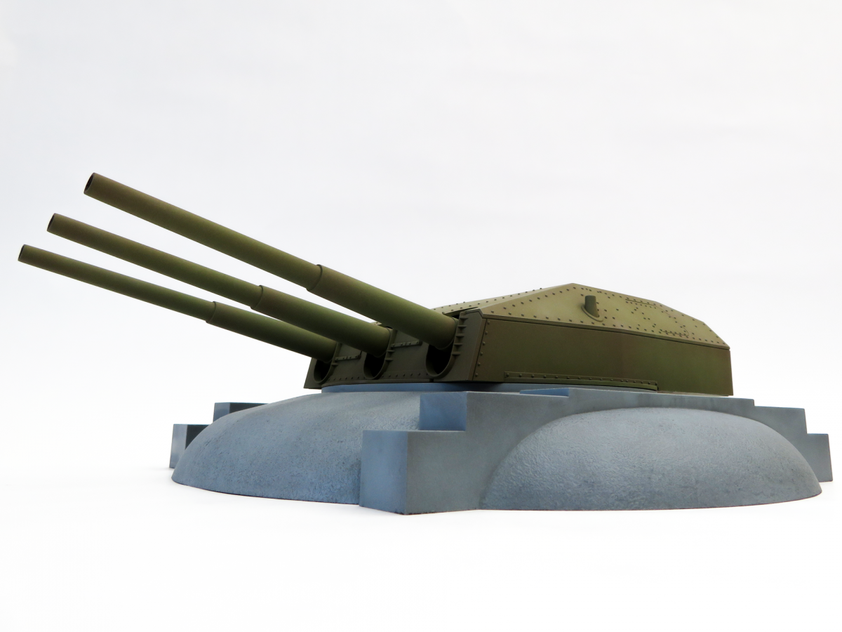 Modelcollect UA72344 Austratt fort coastal artillery site triple 28cm turret Caesar 1/72 – zdjęcie 3