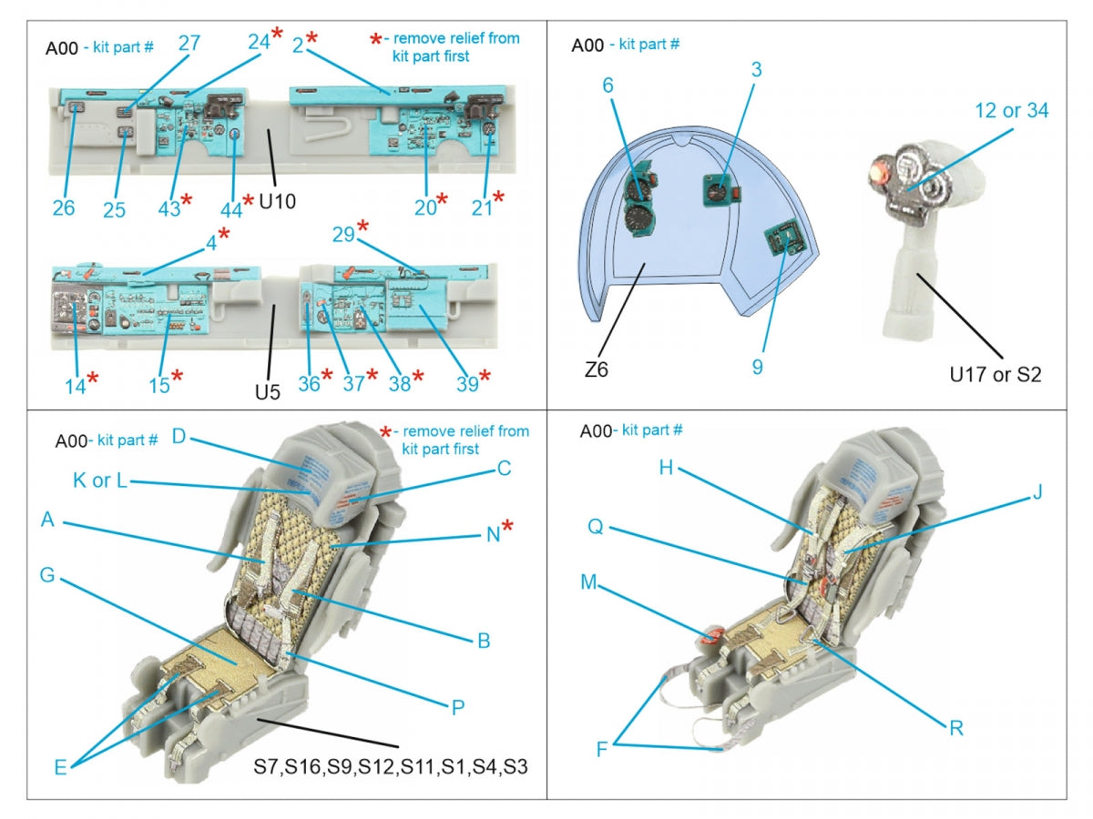 Quinta Studio QD48447 MiG-21UM 3D-Printed colored Interior on decal paper (Trumpeter) 1/48 – image 9