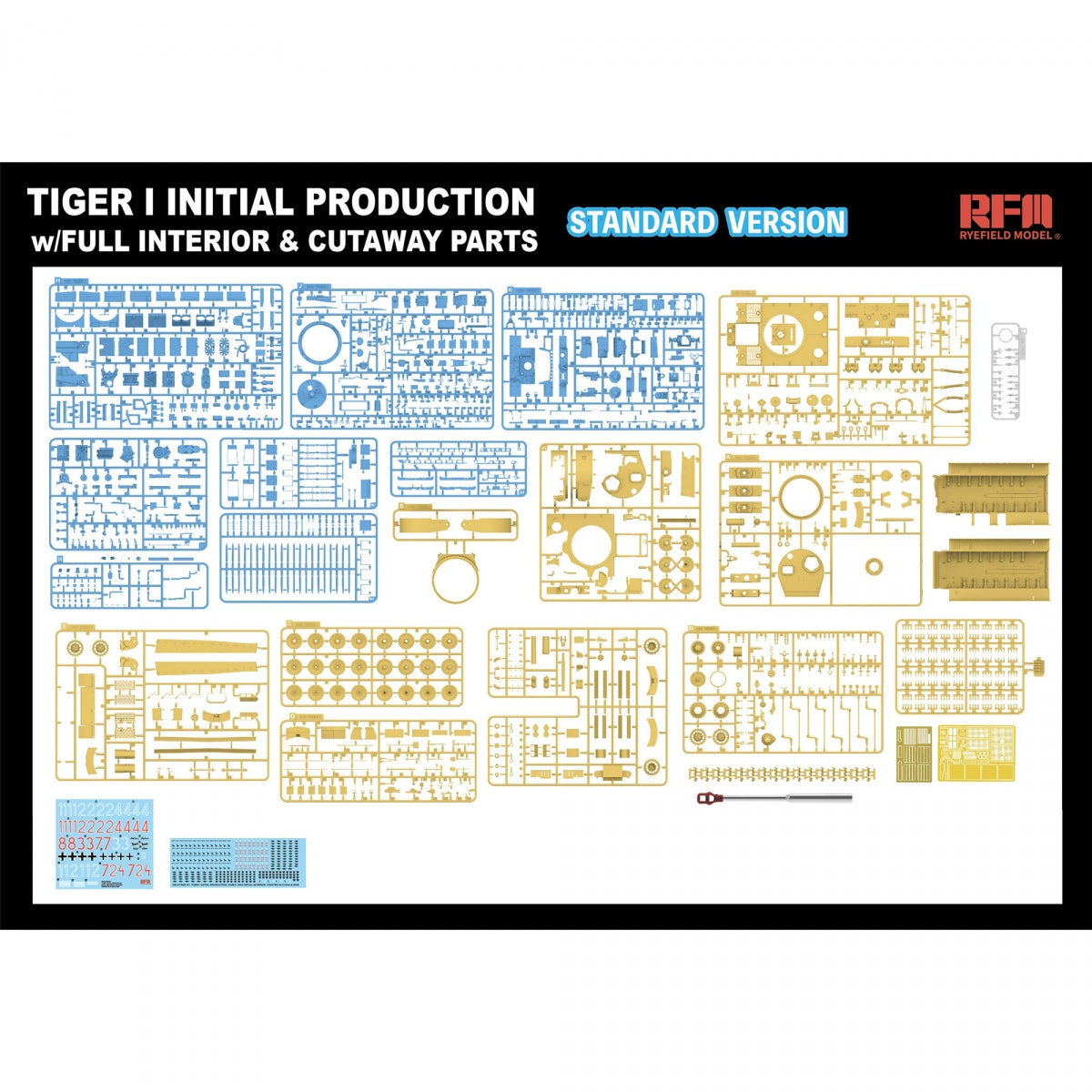 Rye Field Model 5130 Tiger I Initial Production Early 1943 w/ Full Interior Standard Version 1/35 – image 4