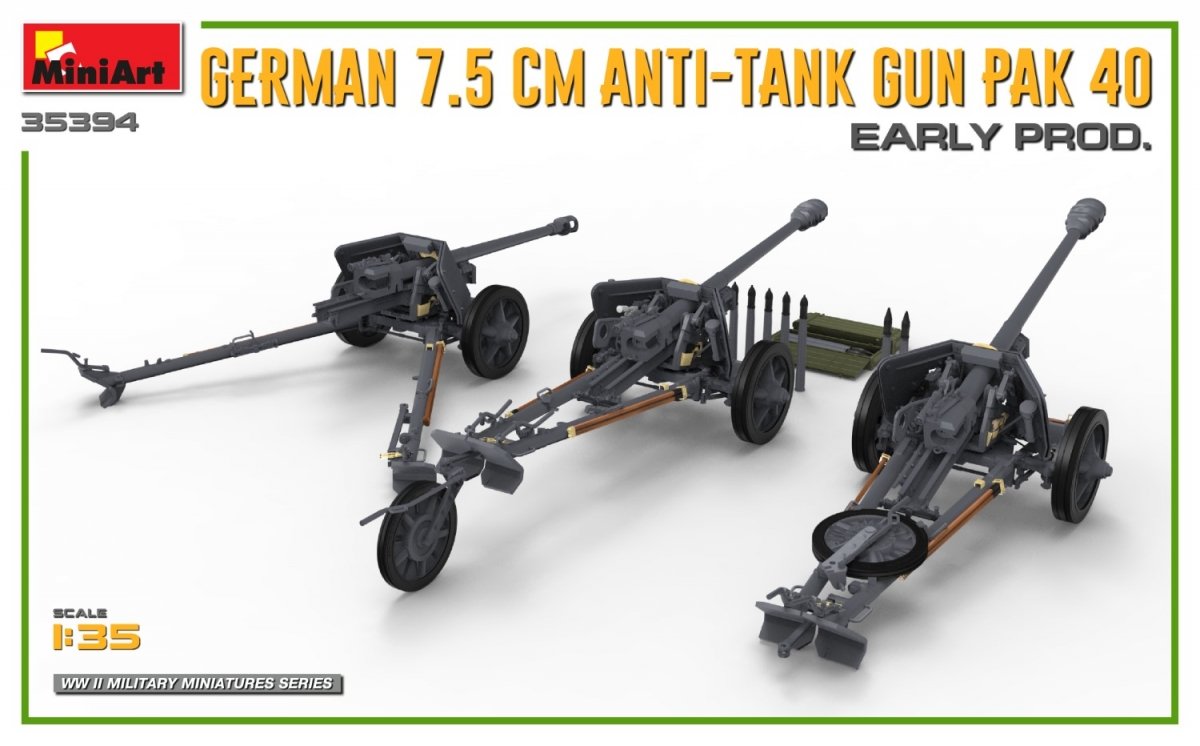 MiniArt 35394 GERMAN 7.5CM ANTI-TANK GUN PAK 40. EARLY PROD 1/35 – image 5