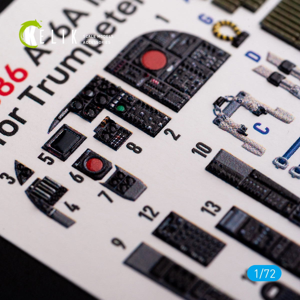 KELIK K72086 A-6A Intruder interior 3D decals for Trumpeter kit 1/72 – image 3