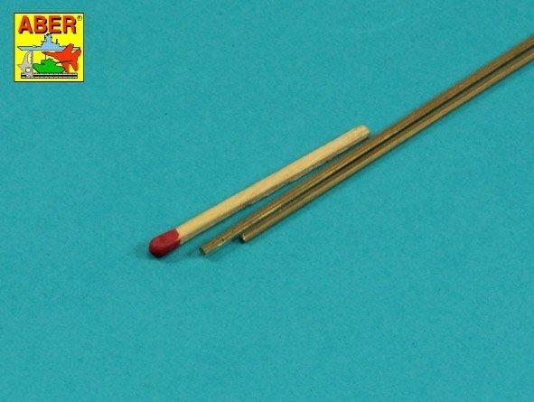Aber HR-15 Sześciokątne pręty mosiężne 1,5mm długość 245mm / Brass hexagonal rods 1,5mm length 245mm x2 pcs. – zdjęcie 2