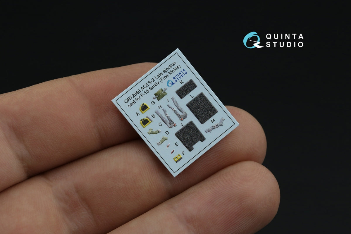 Quinta Studio QD72187 F-15C Late/J Late 3D-Printed &amp;amp; coloured Interior on decal paper (Fine Molds) 1/72 – Bild 6