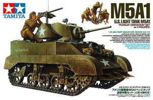 Tamiya 35313 U.S. Light Tank M5A1 Pursuit Operation Set (w/4 Figures) 1/35