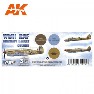 AK Interactive AK11726 WWII RAF AIRCRAFT DESERT COLORS 3x17 ml – zdjęcie 2