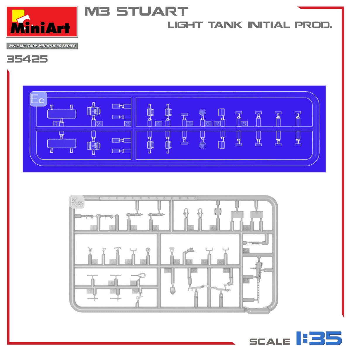 MiniArt 35425 M3 STUART LIGHT TANK, INITIAL PROD 1/35 – image 9