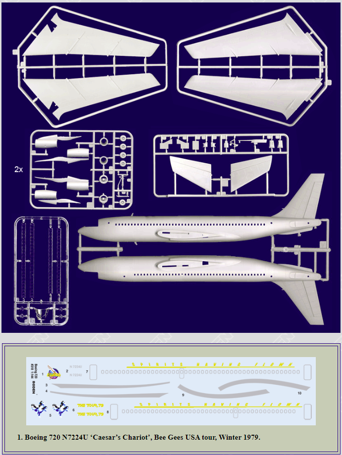 Roden 318 Boeing 720 Caesars chariot 1/144 – zdjęcie 2