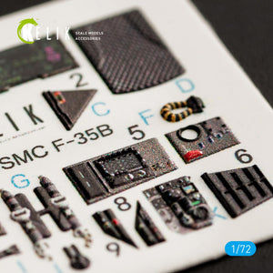 KELIK K72037 F-35B INTERIOR 3D DECALS FOR ACADEMY KIT 1/72 – image 3