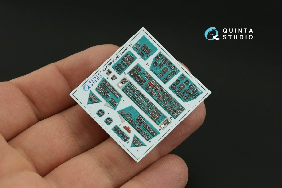 Quinta Studio QDS-48339 Mi-8MT 3D-Printed &amp;amp; coloured Interior on decal paper (Zvezda) (Small version) 1/48 – zdjęcie 5