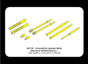 Aber A48 106 Armament for Japanese fighter Mitsubishi A6M5 Zero 1/48 – zdjęcie 10