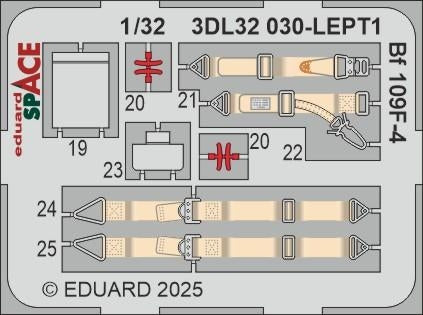 Eduard 3DL32030 Bf 109F-4 SPACE Hobby 2000 / Hasegawa 1/32 – image 4