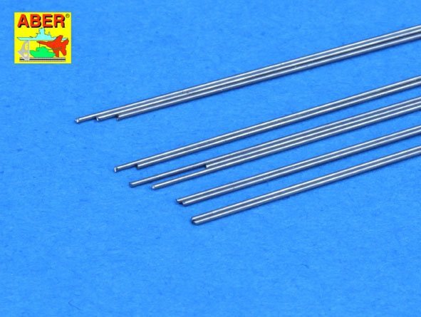 Aber SR04 Steel round rods fi 0.4mm length 250mm x12 pcs.