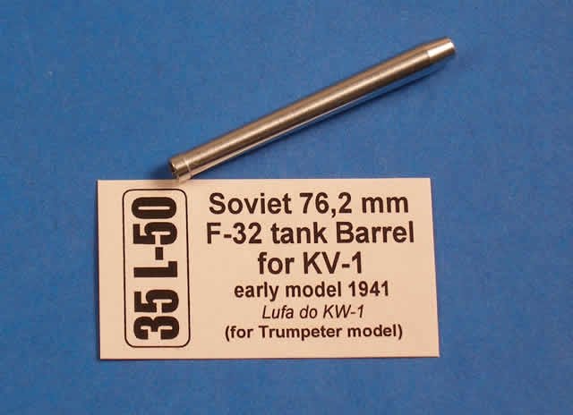 Aber 35L-050 Soviet 76,2 mm F-32 tank barrel for KV-1 - early model 1/35
