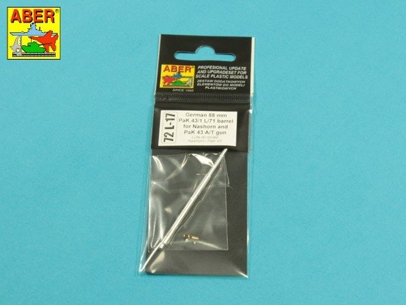Aber 72L-17 Barrel 88mm PaK43/1 L/71 for Nashorn and PaK43/Tgun 1/72 – image 3