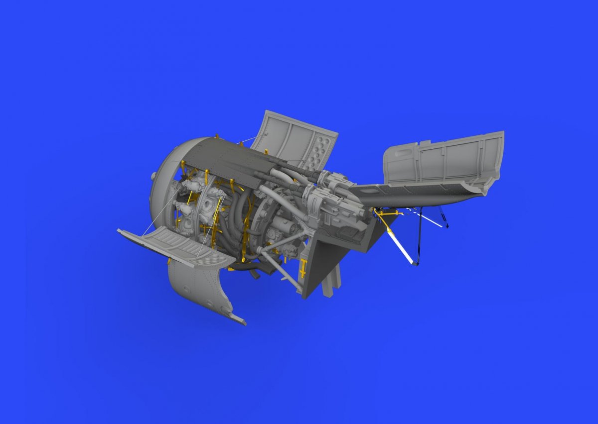 Eduard 648464 Fw 190A-8 engine &amp;amp; fuselage guns 1/48 EDUARD – immagine 4
