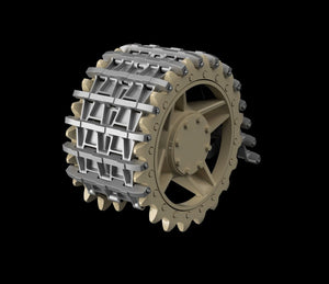 Panzer Art TR35-017 Entwicklungfahrzeug E-10 tracks + correct drive wheels 1/35 – zdjęcie 3