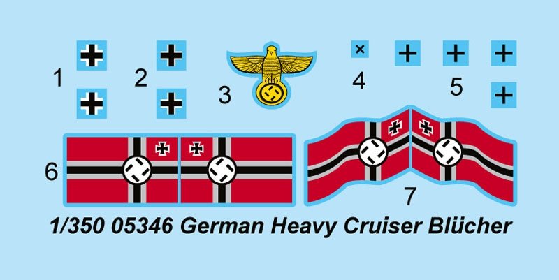 Trumpeter 05346 German Heavy Cruiser Blucher 1/350 – zdjęcie 3