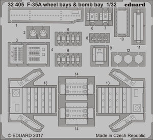 Eduard 32405 F-35A wheel bays &amp;amp; bomb bays F-35A wheel bays &amp;amp; bomb bays ITALERI 1/32