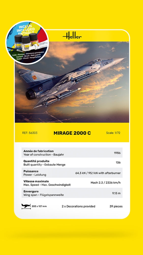 Heller 56303 STARTER KIT - MIRAGE 2000 C 1/72 – image 3