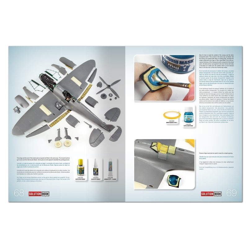 AMMO by Mig Jimenez 6536 SOLUTION BOOK 34 - BLACK EDITION - How to Paint Late WWII RAF Aircraft (Multilingual)