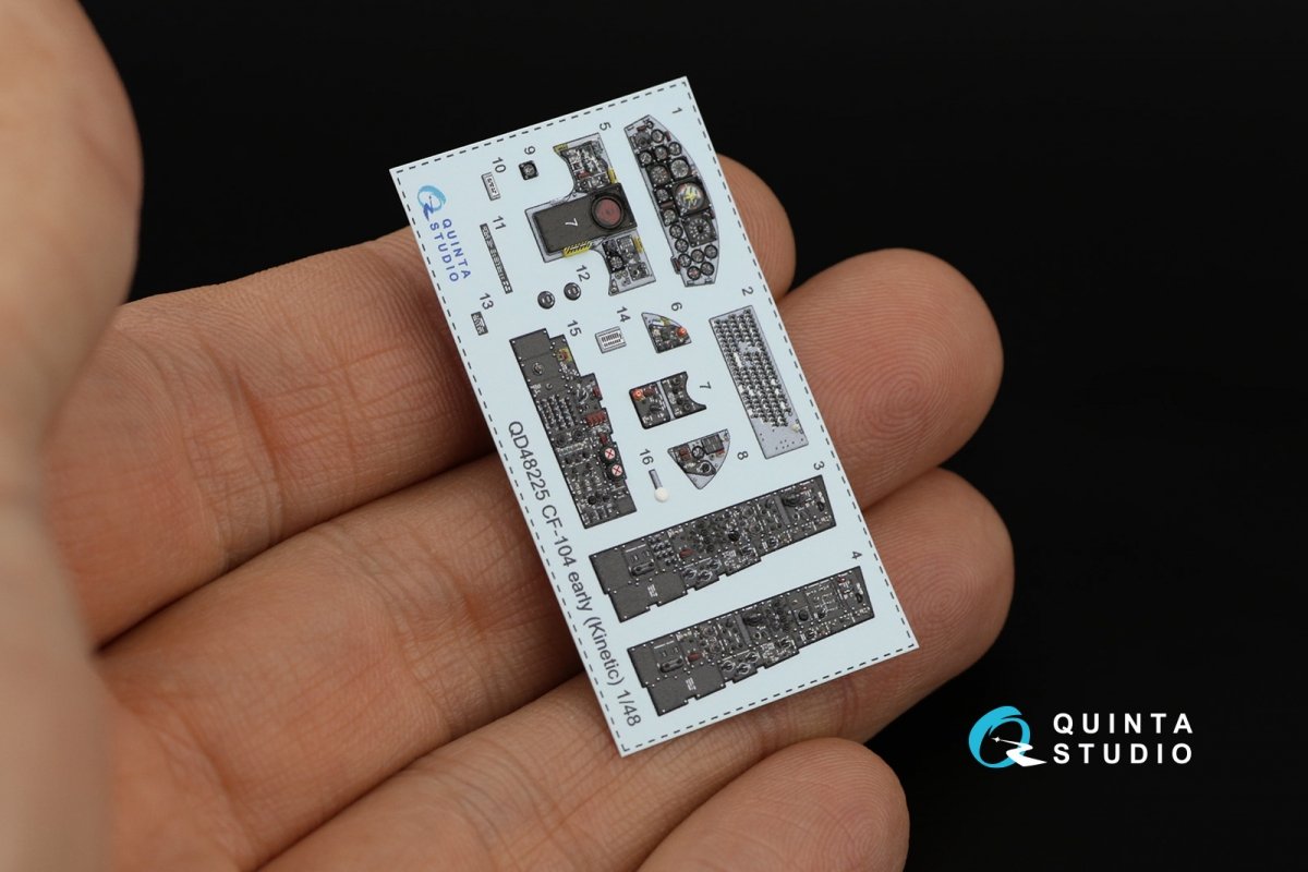 Quinta Studio QD48225 CF-104 Early 3D-Printed &amp;amp; coloured Interior on decal paper ( Kinetic ) 1/48 – zdjęcie 6