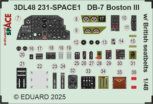 Eduard 3DL48231 DB-7 Boston III With British Seatbelts SPACE HK Models 1/48 – zdjęcie 3