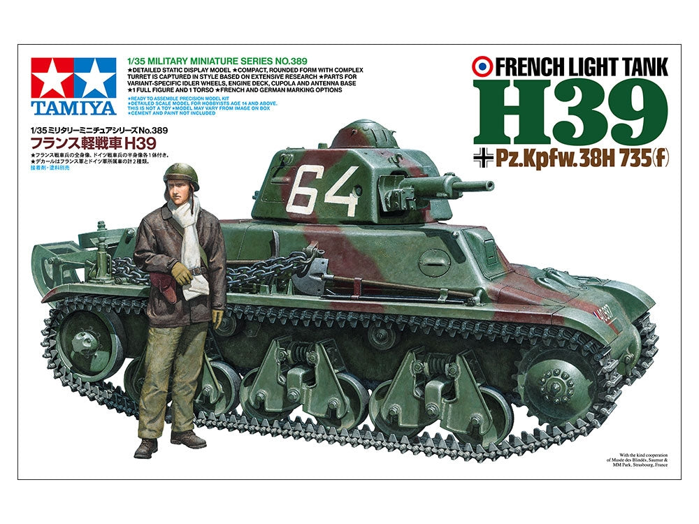 Tamiya 35389 French Light Tank H39 Pz.Kpfw.38H 735(f) 1/35 – zdjęcie 2