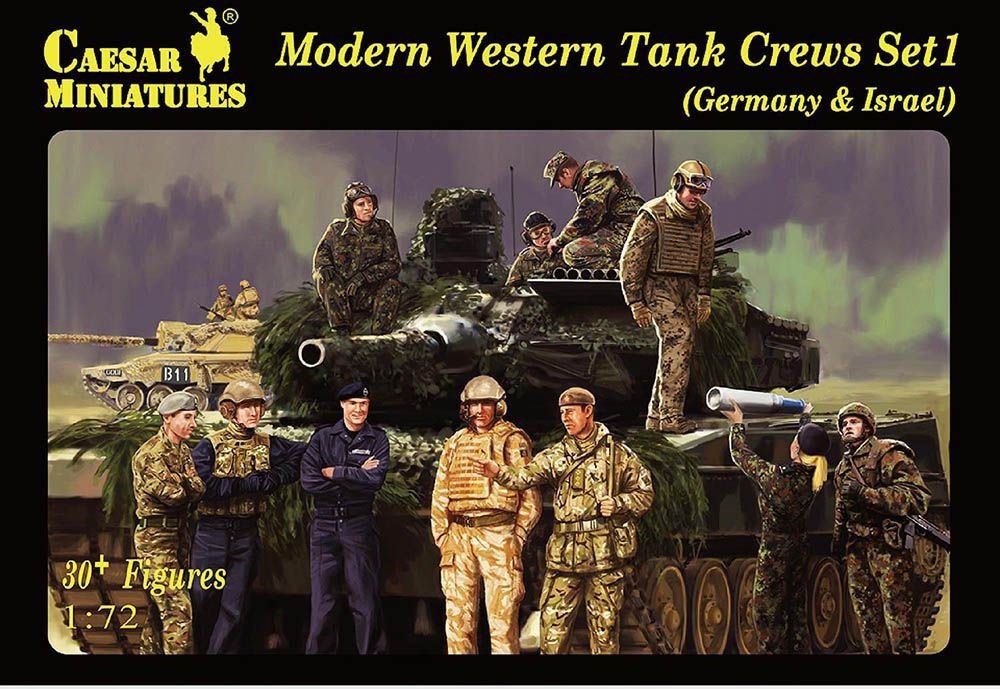 Caesar H102 Modern Western Tank Crews Set 1 (Germany & Israel) 1/72