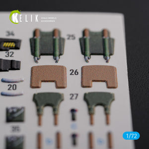 KELIK K72120 Mirage 2000D interior 3D decals forModelSvit kit 1/72 – zdjęcie 2