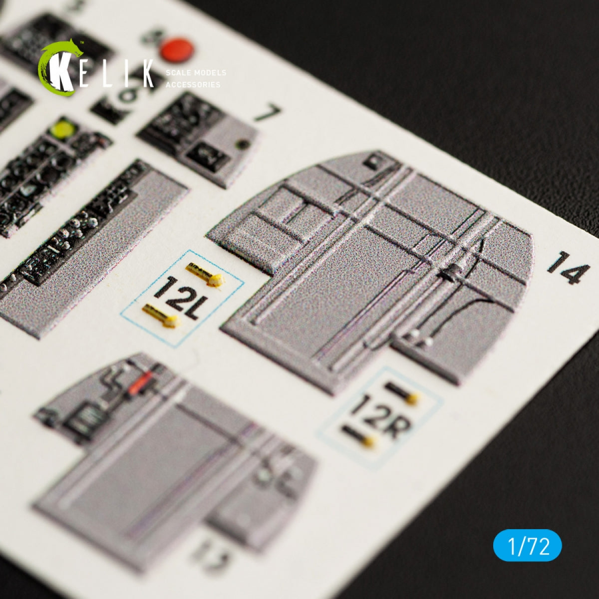 KELIK K72034 RF-4E &amp;quot;PHANTOM II&amp;quot; INTERIOR 3D DECALS FOR HASEGAWA KIT 1/72 – image 5