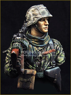 Young Miniatures YM1869 Waffen SS Young Machine Gunner 1944 1/10 – zdjęcie 8