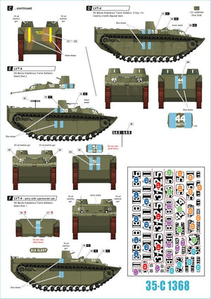 Star Decals 35-C1368 US PACIFIC WARS - IWO JIMA USMC LVT-4 Amtracks 1/35 – zdjęcie 2