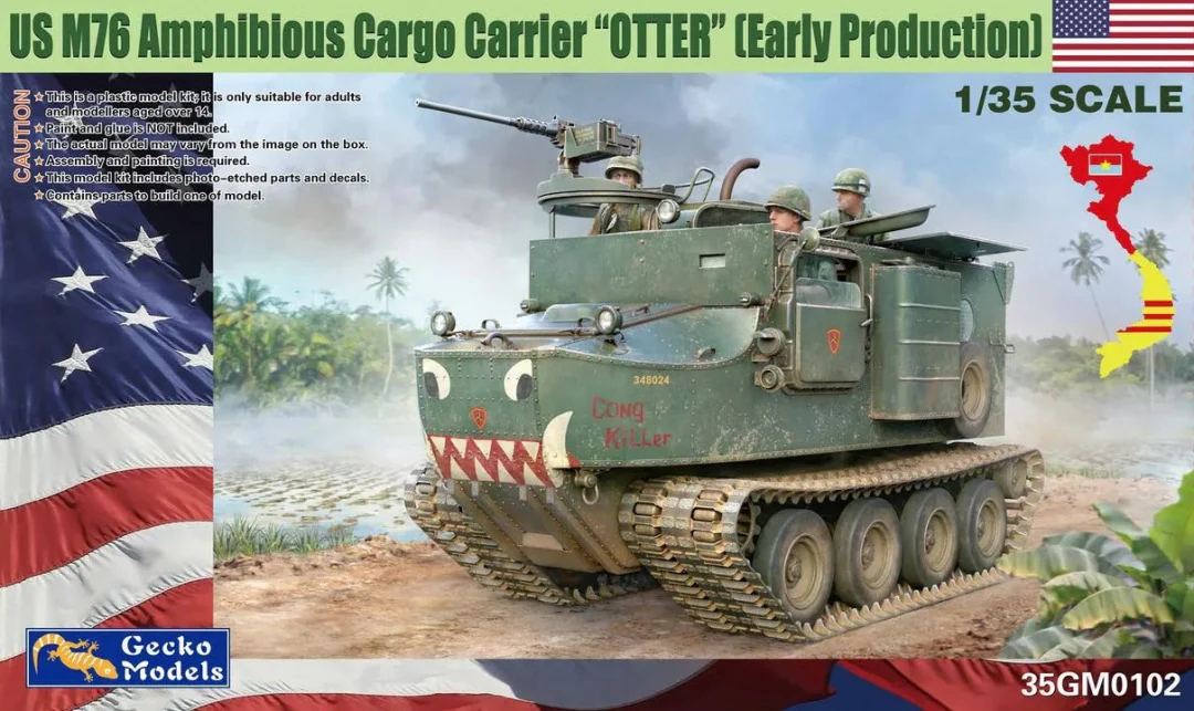 Gecko Models 35GM0102 US M76 Transporteur de marchandises amphibie « Otter » (Première production) 1/35