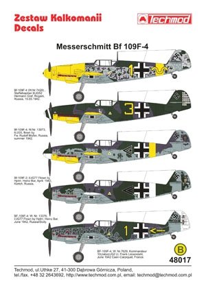 Techmod 48017 - Messerschmitt Bf 109F-4 1/48 – zdjęcie 2