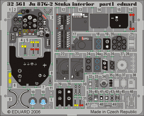 Eduard 32561 Ju 87G-2 Stuka interior 1/32 HASEGAWA – image 3