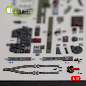 KELIK K48016 Р-47D &amp;quot;Thunderbolt&amp;quot; interior 3D decals for Italeri/Academy kit 1/48 – zdjęcie 6