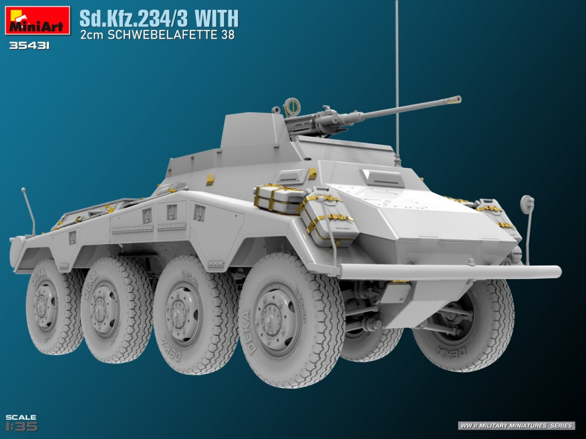 MiniArt 35431 Sd.Kfz.234/3 With 2cm Schwebelafette 38 1/35 – zdjęcie 12