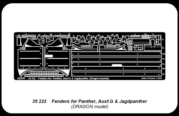 Aber 35222 Fenders for Panther Ausf.G and Jagdpanther 1/35 – image 4