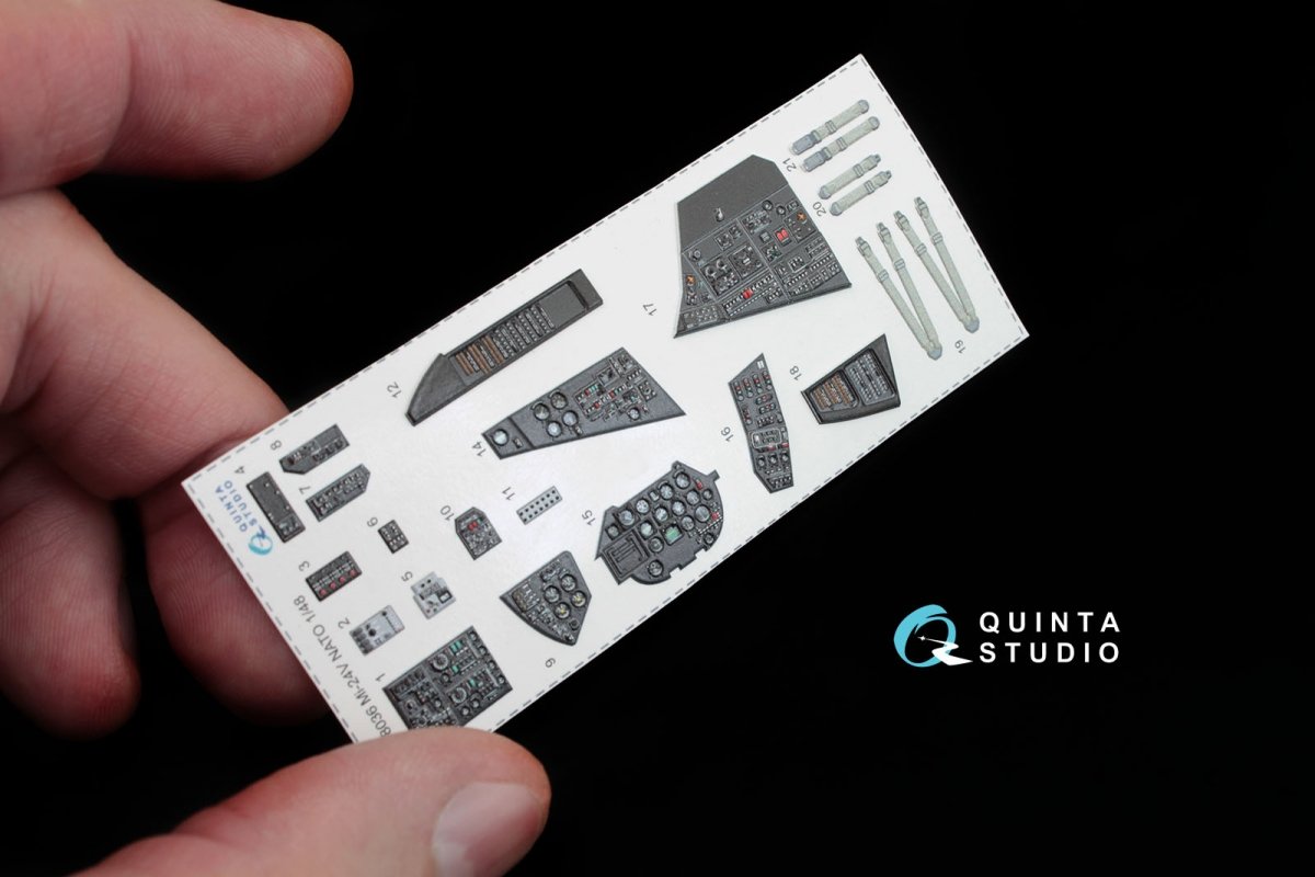 Quinta Studio QD48036 Mi-24V NATO (black panels) 3D-Printed &amp;amp; coloured Interior on decal paper (for Zvezda kit) 1/48 – zdjęcie 4