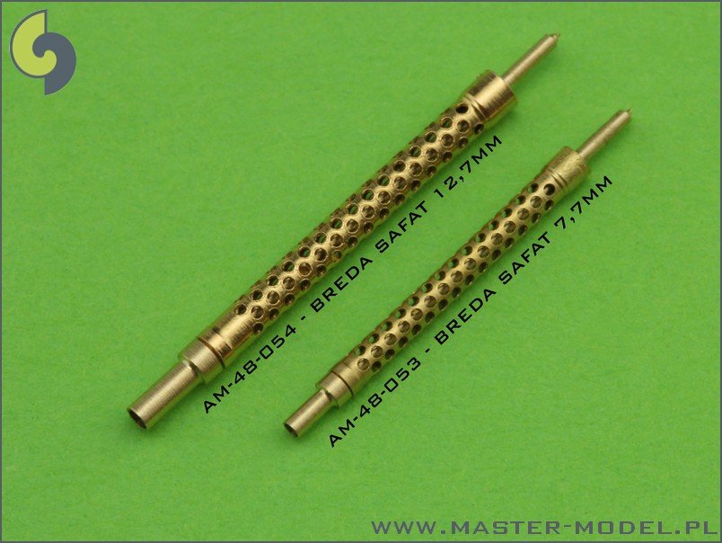 Master AM-48-054 Italian machine gun Breda SAFAT 12,7mm barrels (2pcs) 1/48 – zdjęcie 4