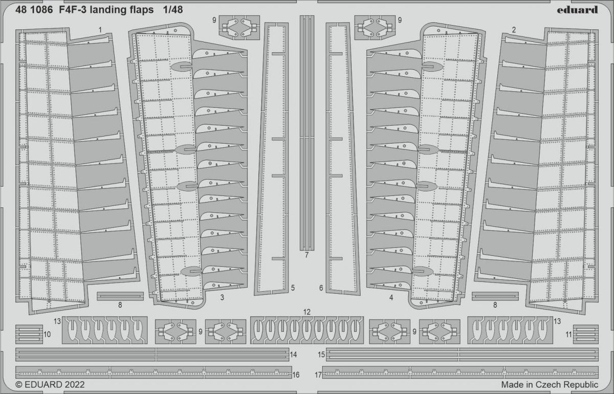 Eduard 481086 F4F-3 landing flaps EDUARD 1/48
