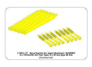 Aber 350L-71 Zestaw luf do Kagero 1/350 – zdjęcie 2