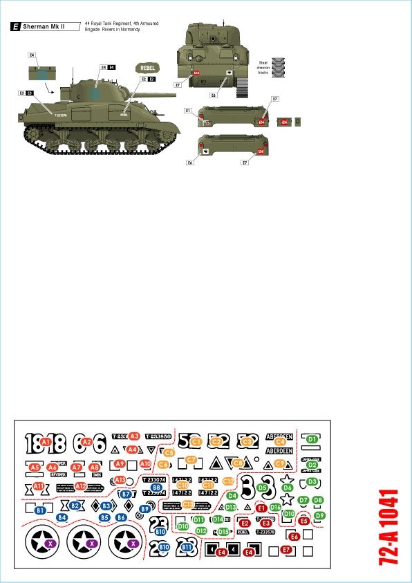 Star Decals 72-A1041 British Shermans. 75th D-Day Special. Sherman Mk I / Mk II / Mk III / Mk I Hybrid 1/72 – image 2